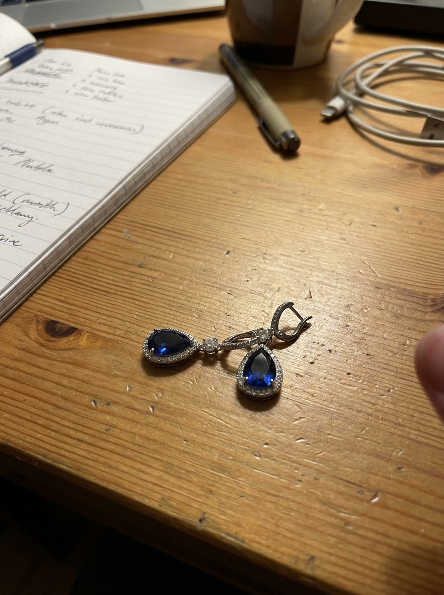 Casual snapshot of the same earrings