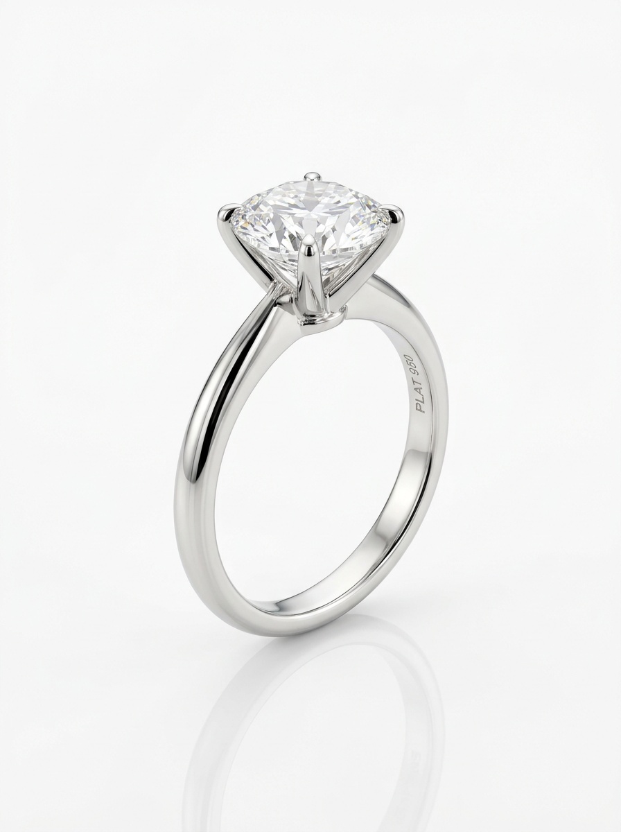 Solitaire ring studio shot
